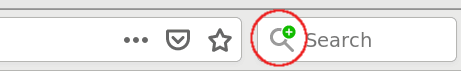 Screenshot of Firefox's search input